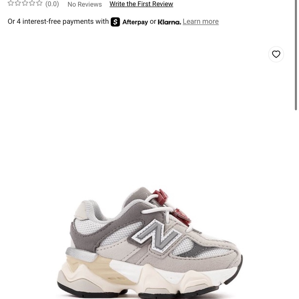 New Balance Kids' Gray and Cream Sneakers